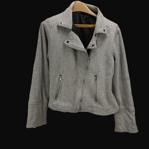 Cynthia Rowley Women's Gray Zip Jacket/Lined/Warm/Moto/Playful/Cotton/ Size XL